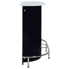 Lacewing 1-shelf Bar Unit Glossy Black and White - 100654