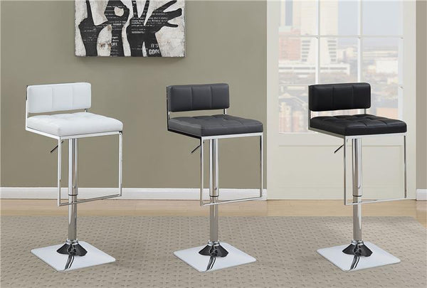 Alameda Adjustable Bar Stool White and Chrome - 100193