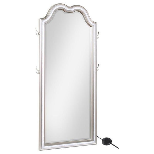 Evangeline Full Length LED Light Floor Mirror Silver Oak - 223400