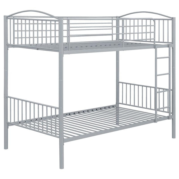 Anson Twin Over Twin Bunk Bed Silver - 400730T