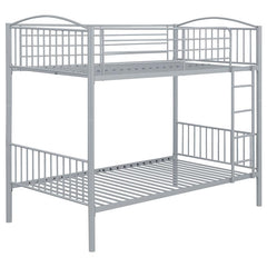 Anson Twin Over Twin Bunk Bed Silver - 400730T