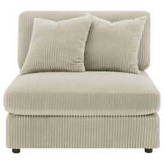 Blaine Upholstered Armless Chair Sand - 509897