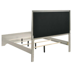 Salford Wood Eastern King Panel Bed Metallic Sterling - 222721KE