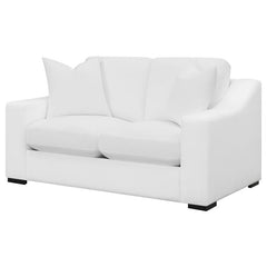 Ashlyn Upholstered Sloped Arm Loveseat White - 509892
