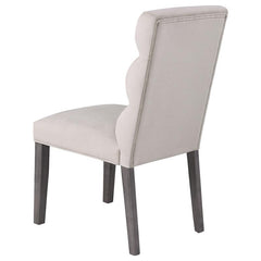 Carla Upholstered Dining Side Chair Stone (Set of 2) - 106683