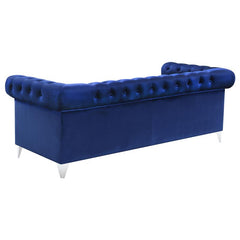 Bleker 2-piece Upholstered Tuxedo Arm Tufted Sofa Set Blue - 509481-S2