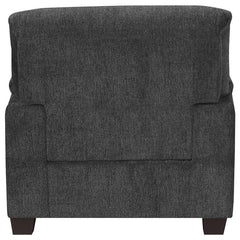 Clementine Upholstered Padded Arm Accent Chair Grey - 506576