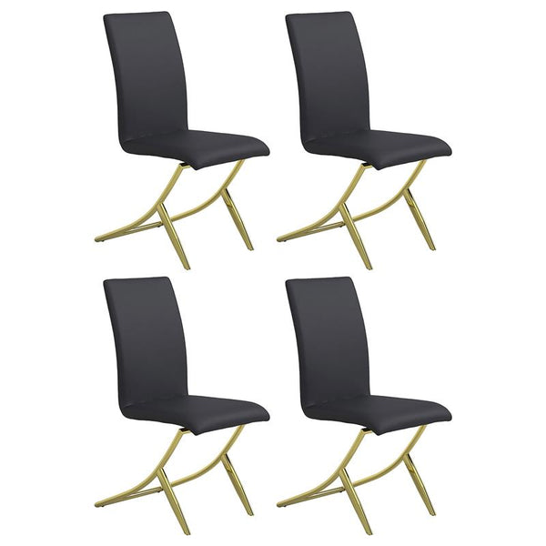 Carmelia Upholstered Side Chairs Black (Set of 4) - 105172