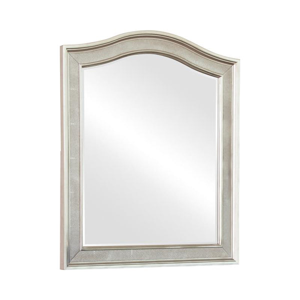 Bling Game Arched Top Vanity Mirror Metallic Platinum - 204188