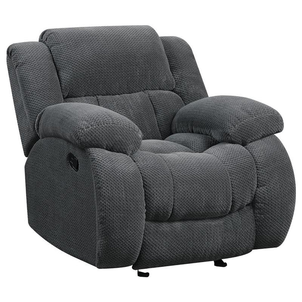 Weissman Upholstered Padded Arm Glider Recliner Grey - 601923
