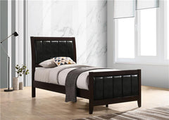 Carlton Wood Twin Panel Bed Cappuccino - 202091T