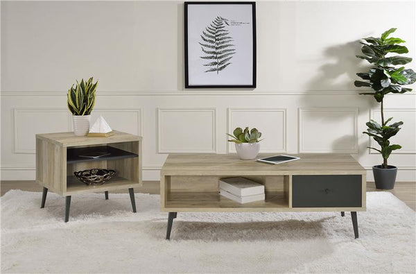 Welsh 1-drawer Engineered Wood Coffee Table Antique Pine - 701038