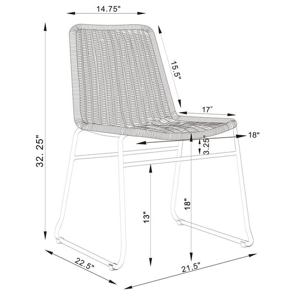 Dacy Upholstered Dining Chairs (Set of 2) Brown and Sandy Black - 192032