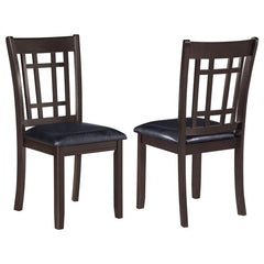 Lavon Padded Dining Side Chairs Espresso and Black (Set of 2) - 102672