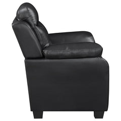 Finley 3-piece Upholstered Padded Arm Tufted Sofa Set Black - 506551-S3