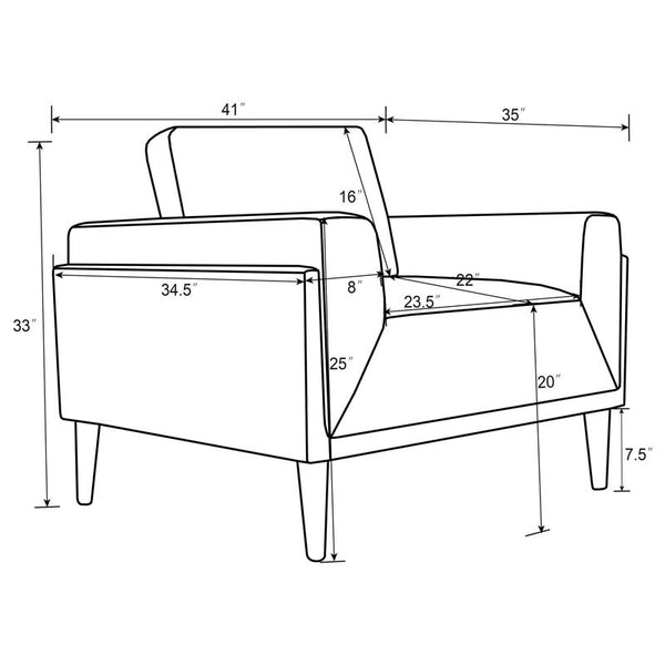 Rilynn 3-piece Upholstered Track Arm Sofa Set Brown - 509521-S3