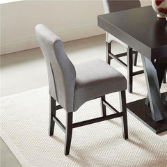 Mulberry Upholstered Counter Height Stools Grey and Cappuccino (Set of 2) - 102855