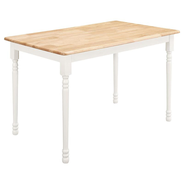Taffee Rectangular 47-inch Solid Wood Dining Table White - 4147