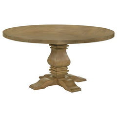 Florence 7-piece Round Dining Set Rustic Smoke and Beige - 180200-S7B