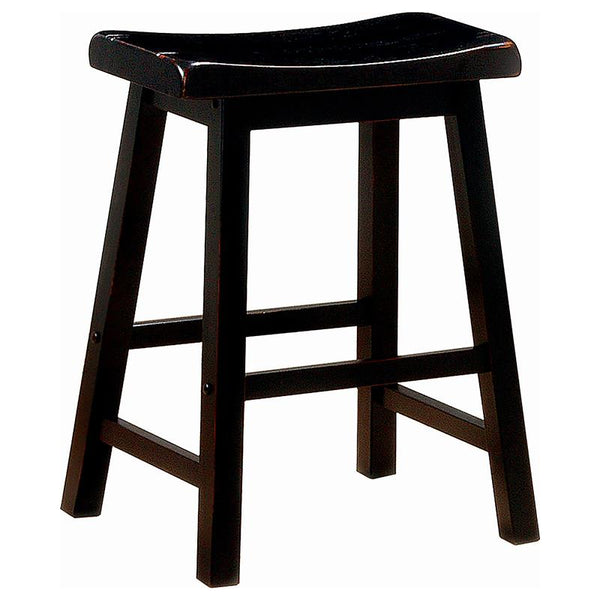 Durant Wooden Counter Height Stools Black (Set of 2) - 180019