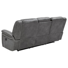Conrad Upholstered Padded Arm Motion Sofa Grey - 650354