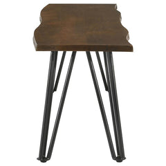 Topeka Live-edge Dining Bench Mango Cocoa and Gunmetal - 193853