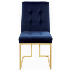 Cisco Tufted Back Side Chairs Ink Blue (Set of 2) - 192493