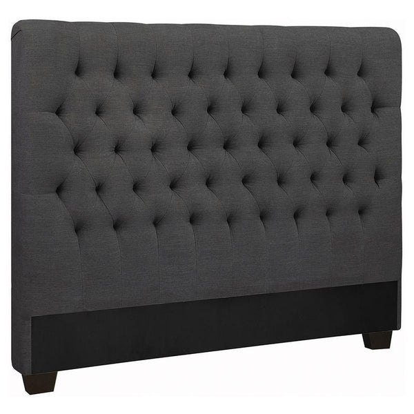 Chloe Upholstered California King Panel Headboard Charcoal - 300529KWB1