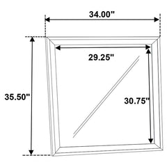 Janelle Dresser Mirror White - 223654