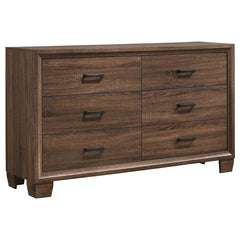 Brandon 6-drawer Dresser Medium Warm Brown - 205323