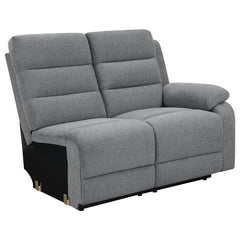 David Upholstered Reclining Sectional Sofa Smoke - 609620