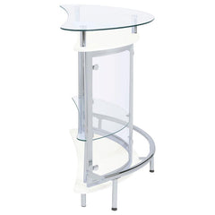 Amarillo 2-tier Bar Unit White and Chrome - 101066