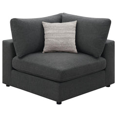 Serene 4-piece Upholstered Modular Sectional Sofa Charcoal - 551324-SETB