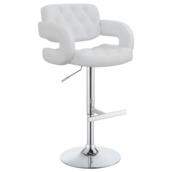 Brandi Adjustable Bar Stool Chrome and White - 102557