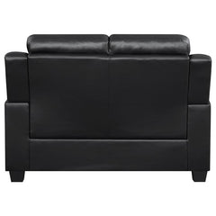 Finley Upholstered Padded Arm Tufted Loveseat Black - 506552