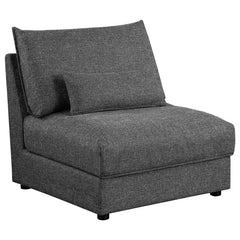 Sasha 6-Piece Upholstered Modular Sectional Barely Black - 551681-SET