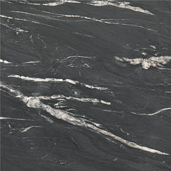 Skylark Round Marble-like SmartTop Side End Table Black - 707847