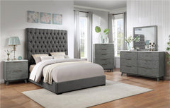Nathan 6-drawer Dresser with Mirror Grey - 224603M