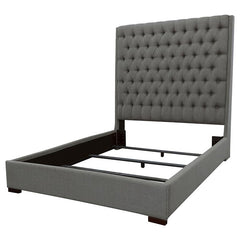 Camille Upholstered Queen Panel Bed Grey - 300621Q