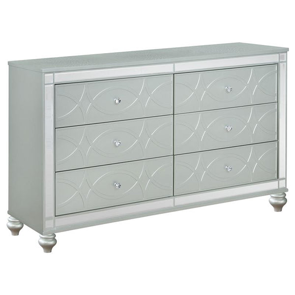 Gunnison 6-drawer Dresser Silver Metallic - 223213