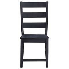 Newport Ladder Back Dining Side Chair Black (Set of 2) - 108142