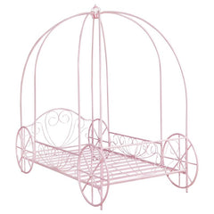 Massi Metal Twin Canopy Bed Powder Pink - 400155T
