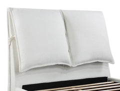 Gwendoline Upholstered Eastern King Panel Bed White - 306040KE