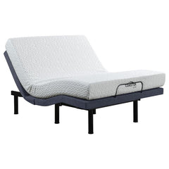 Negan Eastern King Adjustable Bed Base Grey and Black - 350132KE