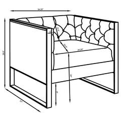 Eastbrook 3-piece Velvet Upholstered Tufted Sofa Set Grey - 509111-S3