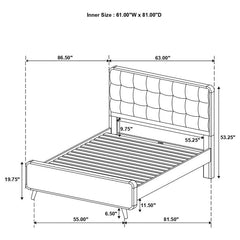 Robyn Wood Queen Panel Bed Dark Walnut - 205131Q