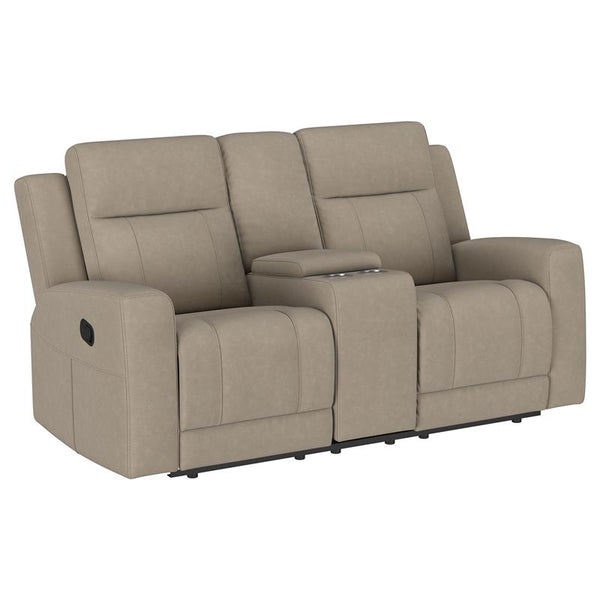 Brentwood Upholstered Motion Reclining Loveseat Taupe - 610282