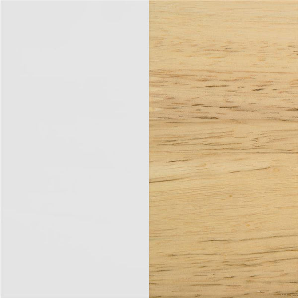 Wyatt Wood Twin Over Twin Bunk Bed White and Natural - 460510