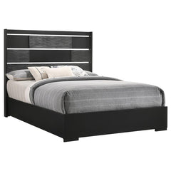 Blacktoft Wood Queen Panel Bed Black - 207101Q