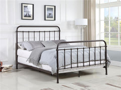 Livingston Metal Eastern King Open Frame Bed Dark Bronze - 300399KE